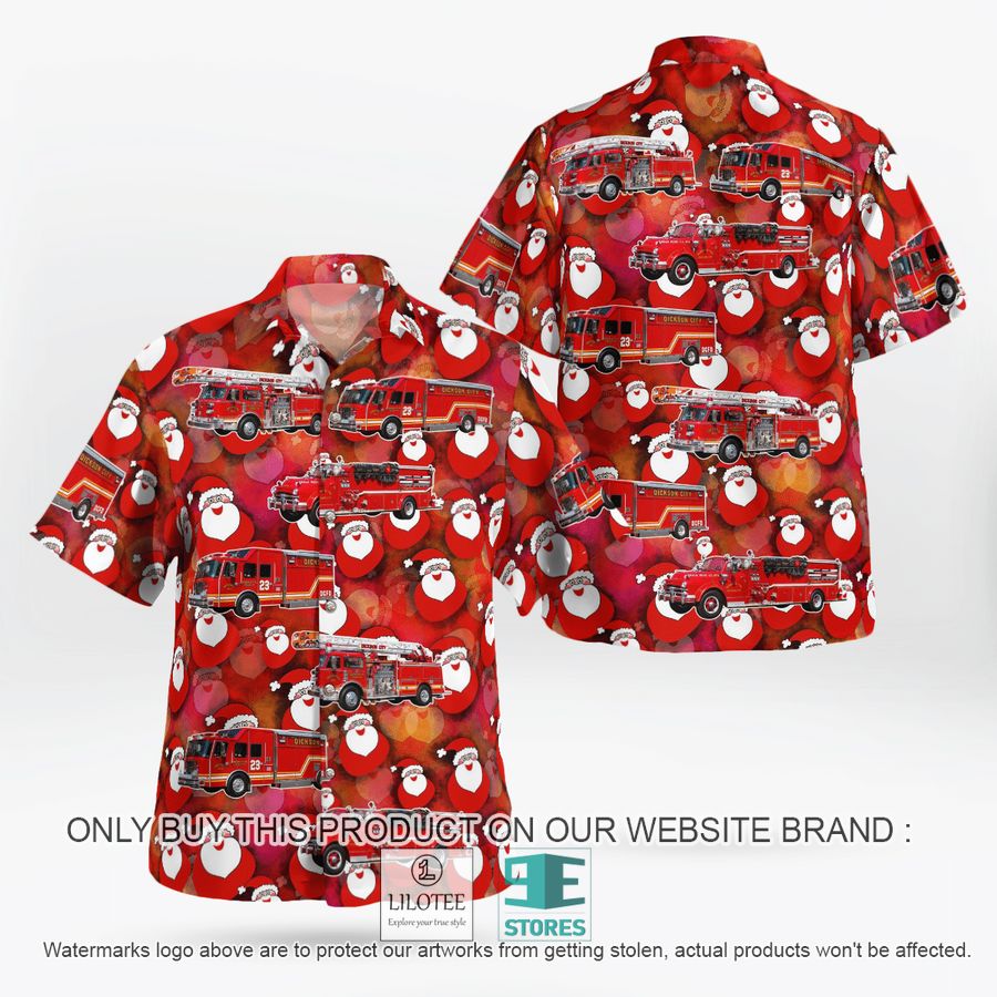 Dickson City Pennsylvania Eagle Hose Company No. 1 Fire Hall Christmas Hawaiian Shirt - LIMITED EDITION 9