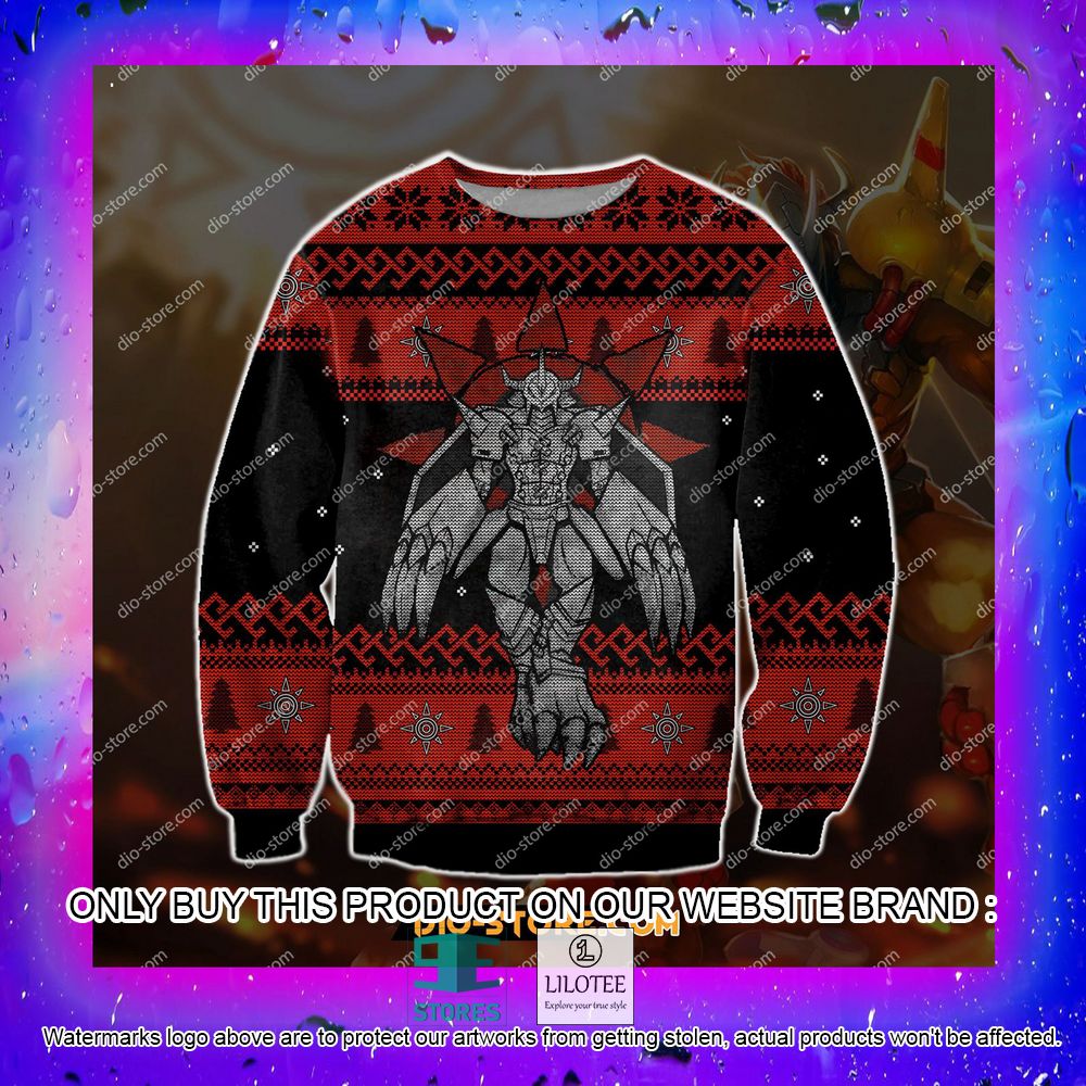 Digimon Wargreymon Ugly Christmas Sweater - LIMITED EDITION 3 Digimon Wargreymon Ugly Christmas Sweater - LIMITED EDITION - Image 3
