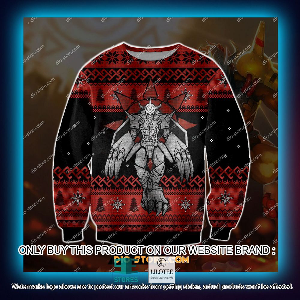 Digimon Wargreymon Ugly Christmas Sweater - LIMITED EDITION 4 Digimon Wargreymon Ugly Christmas Sweater - LIMITED EDITION - Image 4