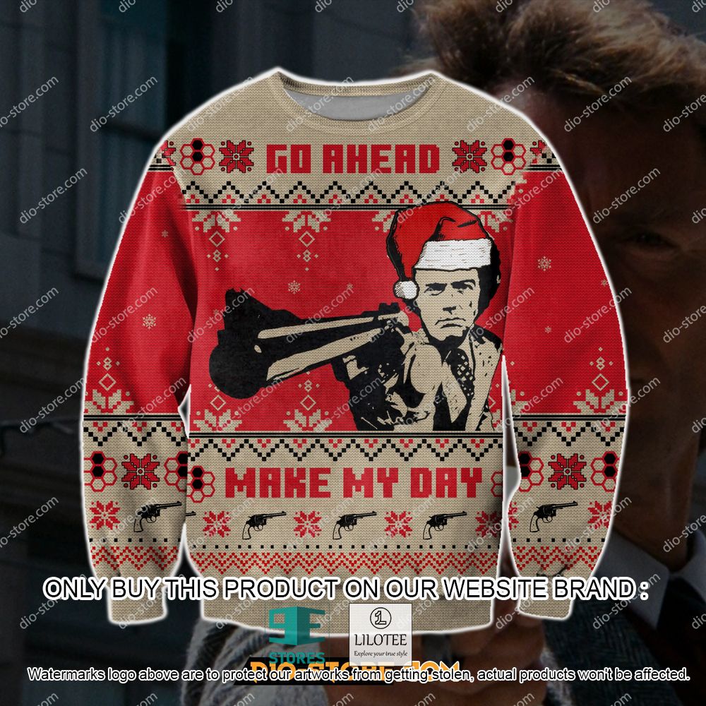 Dirty Harry Go Ahead Make My Day Ugly Christmas Sweater - LIMITED EDITION 11