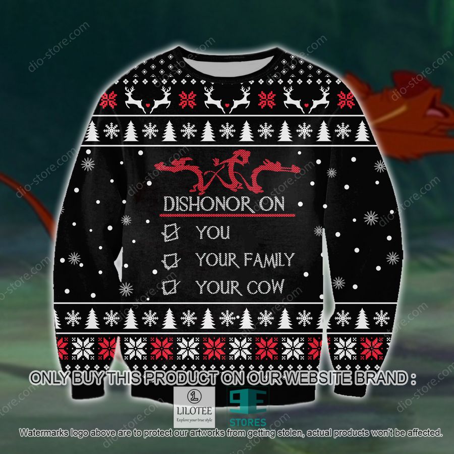 Dishonor On You Your Family Your Cow Knitted Wool Sweater - LIMITED EDITION 9