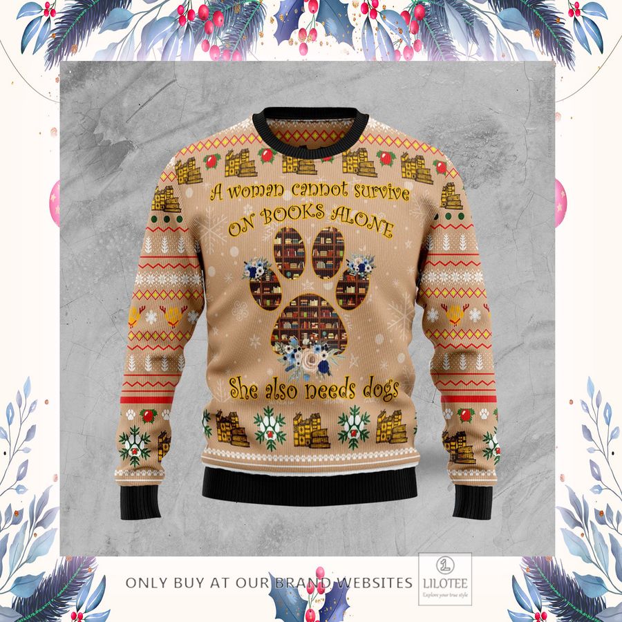 Dog And Book Lover Ugly Christmas Sweater - LIMITED EDITION 10 Dog And Book Lover Ugly Christmas Sweater - LIMITED EDITION - Image 10