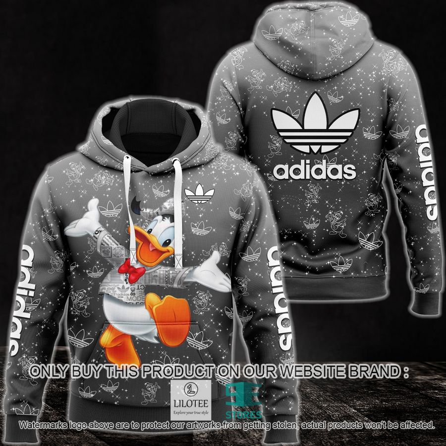Donald Duck Adidas grey 3D Hoodie - LIMITED EDITION 9