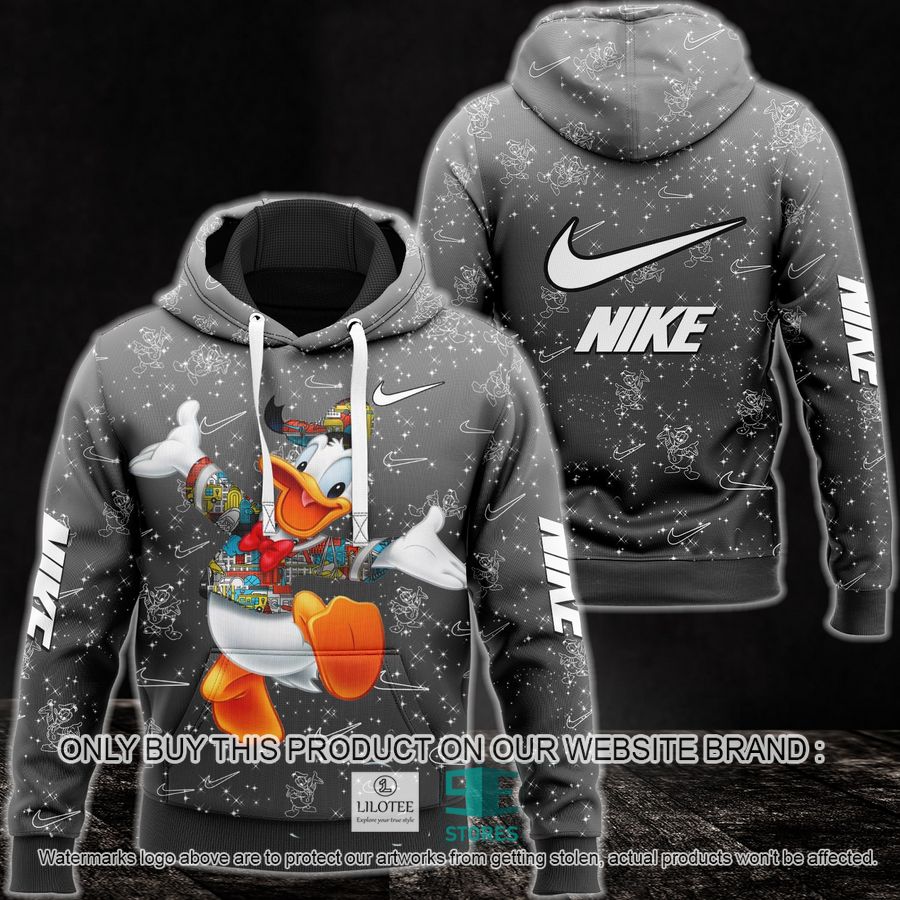 Donald Duck Nike Grey 3D All Over Print Hoodie 9