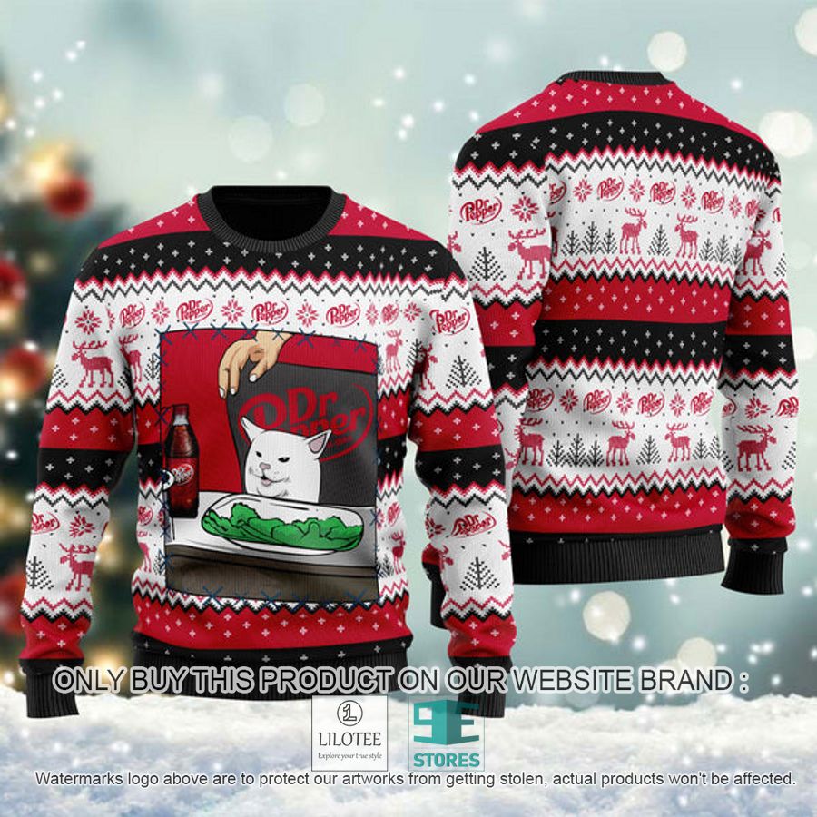 Dr Pepper Cat Meme Ugly Christmas Sweater - LIMITED EDITION 9