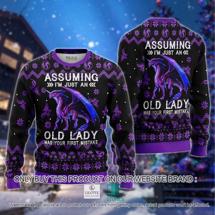 Dragon Assuming I'am Just an old lady was your first mistake 3D Over Printed Shirt, Hoodie 13