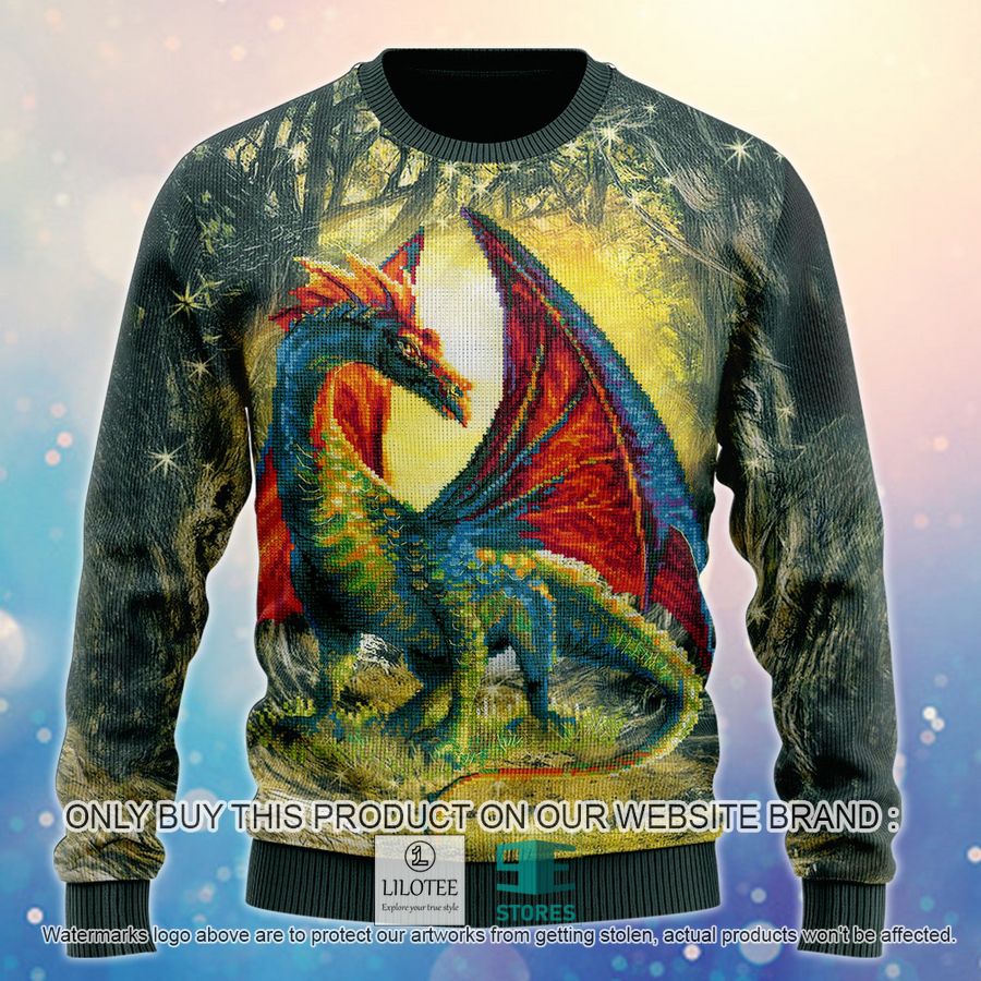 Dragon paint green Ugly Christmas Sweater - LIMITED EDITION 3