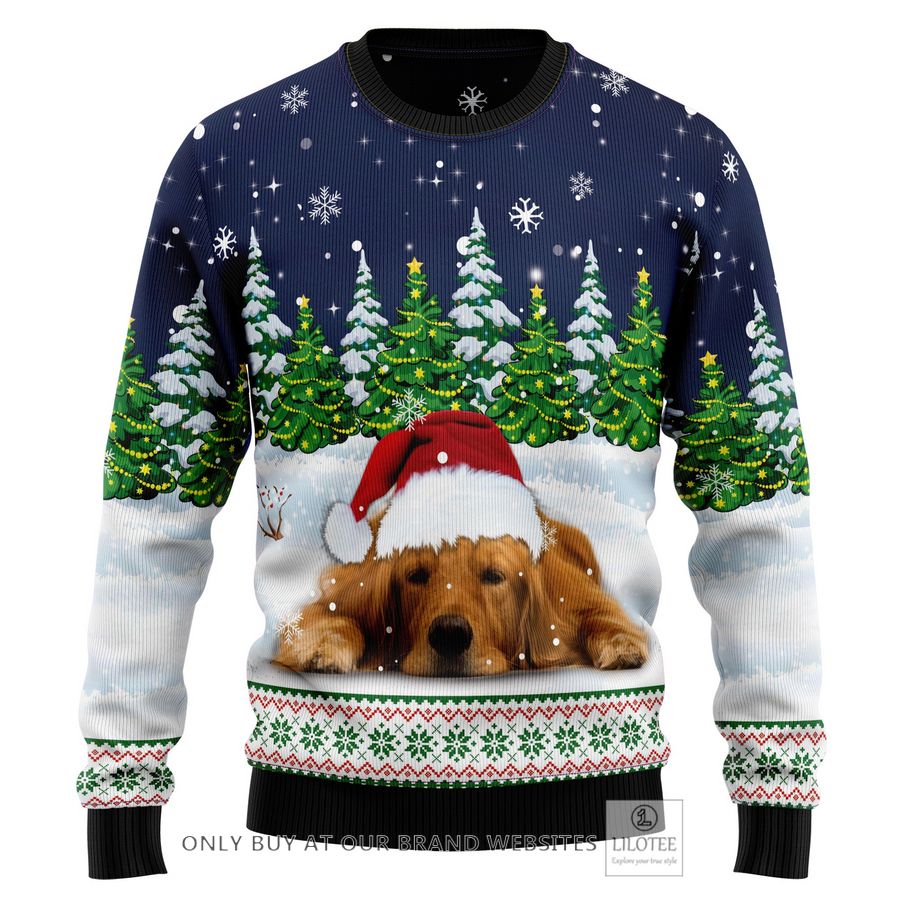 Dreaming Golden Retriever Under Snow Ugly Christmas Sweater - LIMITED EDITION 30