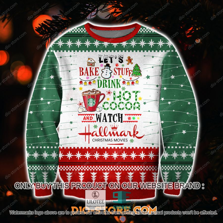 Drink Hot Cocoa And Watch Hallmark Christmas Movies Knitted Wool Sweater - LIMITED EDITION 8