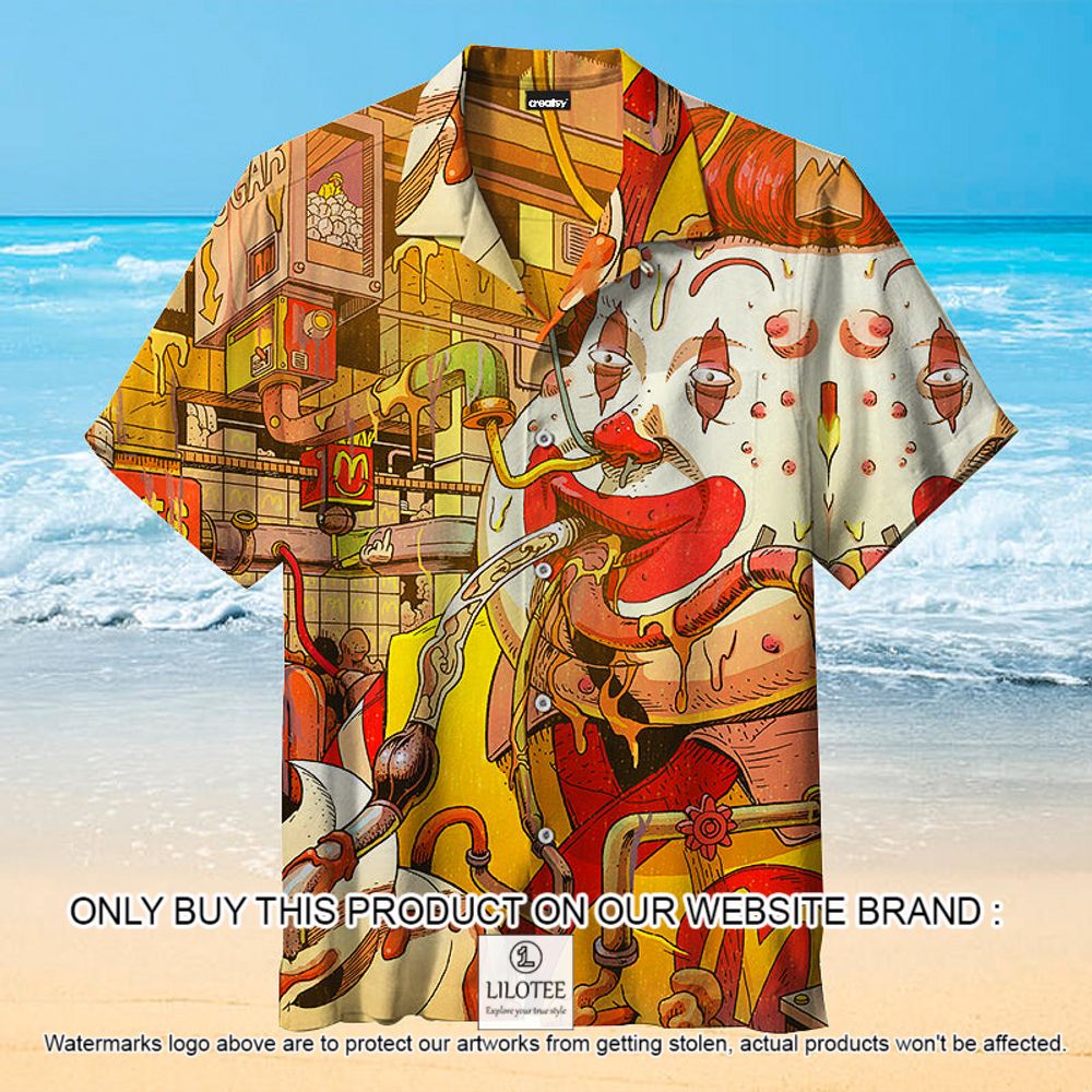 Drive Thru Cartoon Pattern McDonald's Pattern Short Sleeve Hawaiian Shirt - LIMITED EDITION 12