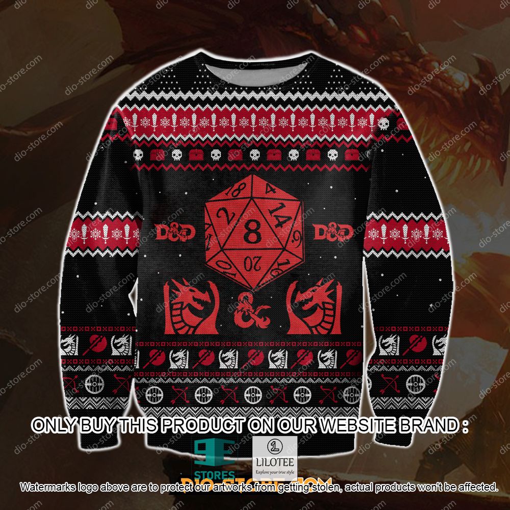 Dungeons & Dragons Red Ugly Christmas Sweater - LIMITED EDITION 11