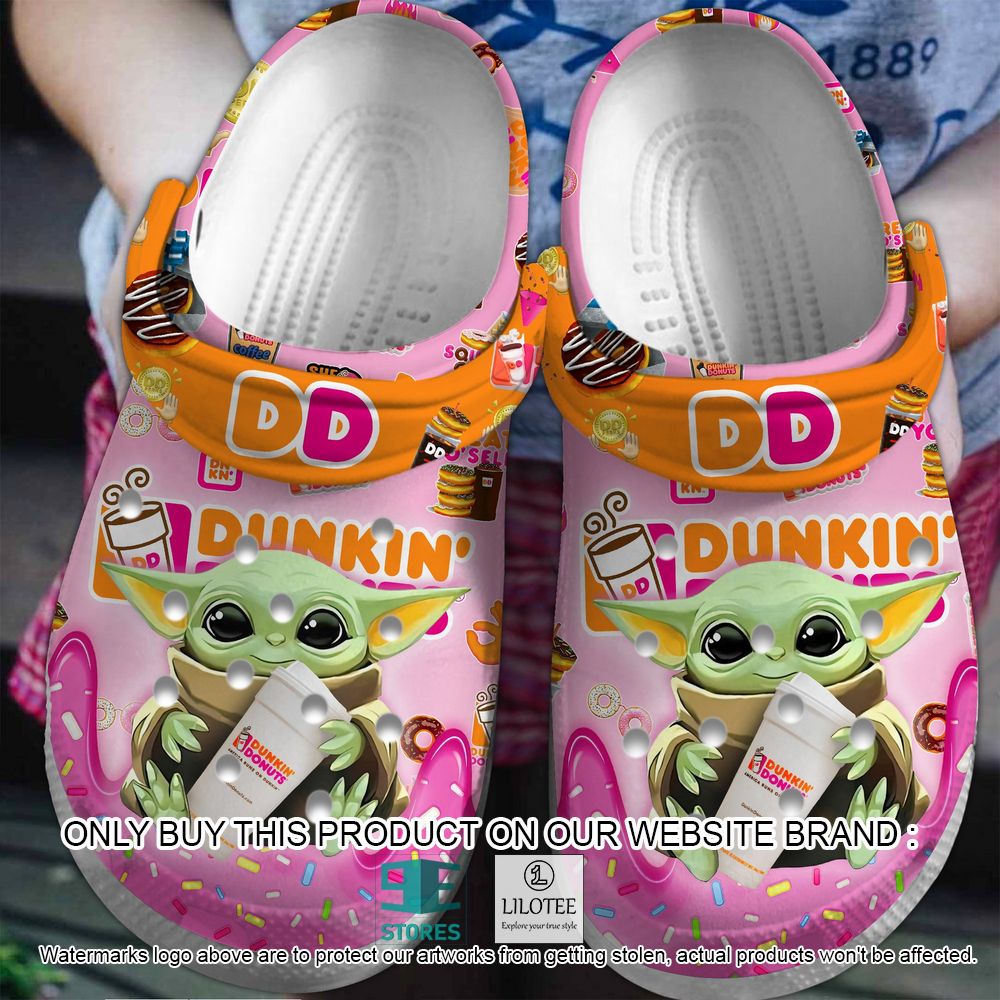Dunkin' Donuts Baby Yoda Star Wars Crocs Clog Shoes - LIMITED EDITION 6