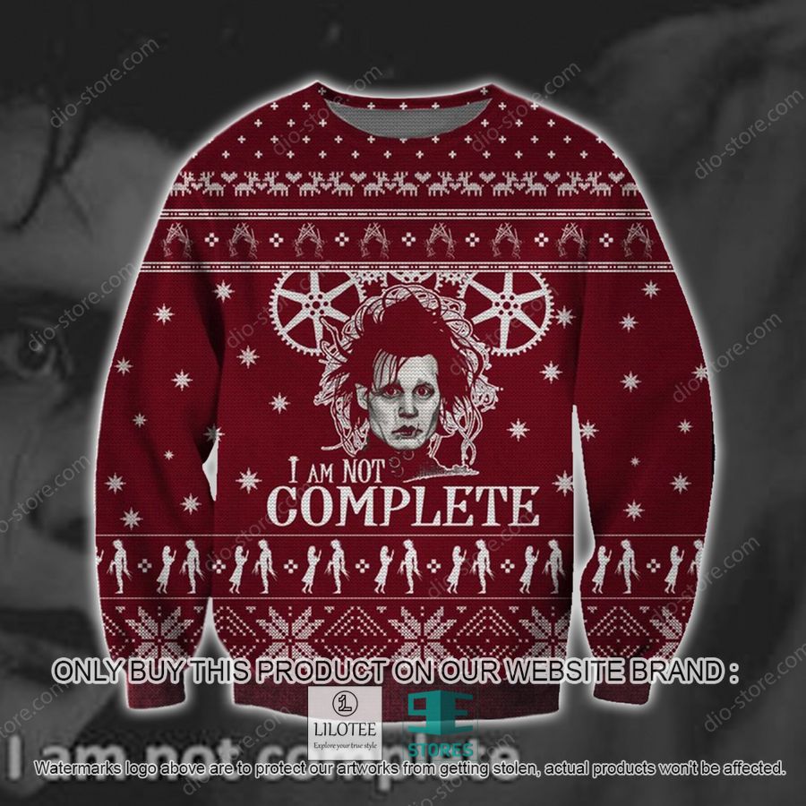 Edward Scissorhands I Am Not Complete Ugly Christmas Sweater - LIMITED EDITION 9