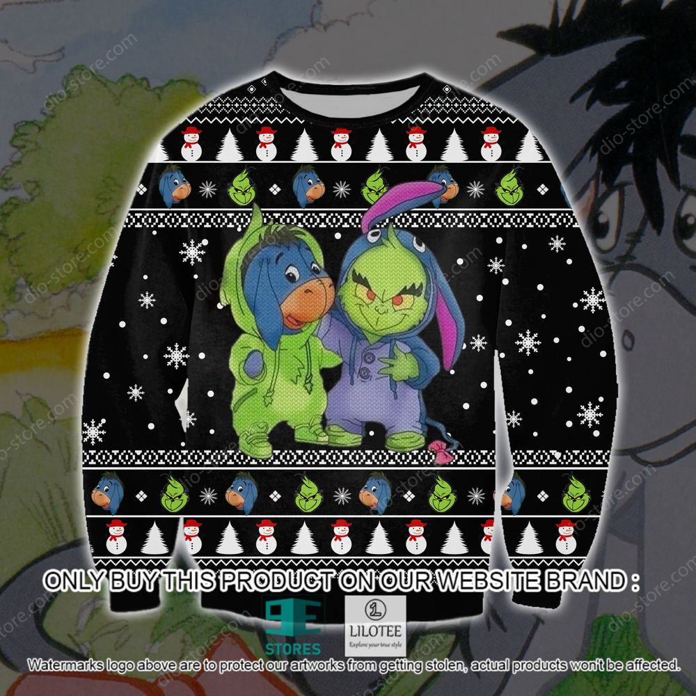 Eeyore And Grinch Funny Christmas Ugly Sweater - LIMITED EDITION 11