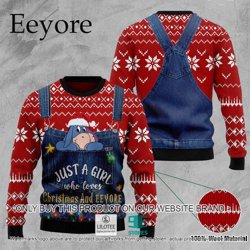 Eeyore Just a Girl Who Loves Ugly Christmas Sweater - LIMITED EDITION 4