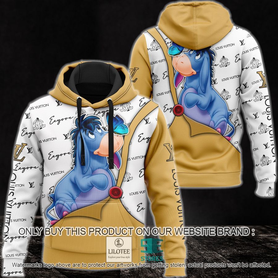 Eeyore Louis Vuitton white yellow 3D Hoodie - LIMITED EDITION 8