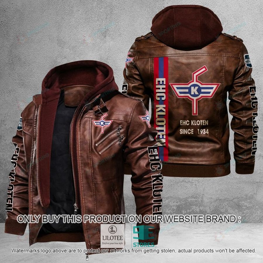 Alternative view of EHC Kloten Since 1934 Leather Jacket - LIMITED EDITION