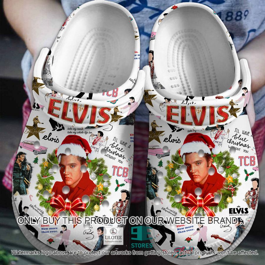 Elvis Presley Christmas Crocband Shoes 6