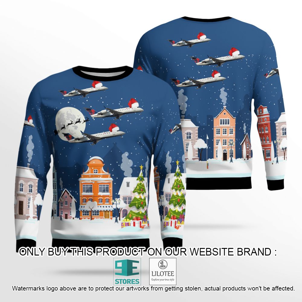 Endeavor Air Bombardier CRJ-200LR Christmas Wool Sweater - LIMITED EDITION 13