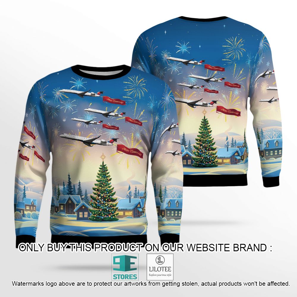 Endeavor Air Bombardier CRJ-900LR Christmas Wool Sweater - LIMITED EDITION 13
