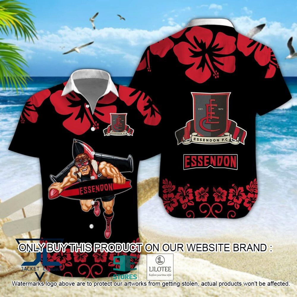 Essendon Football Club Mascot Hawaiian Shirt, Short - LIMITED EDITION 5