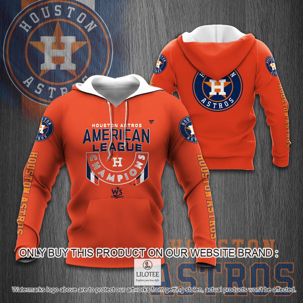 Houston Astros American League Champions Orange 3D Hoodie, Shirt - LIMITED EDITION 9