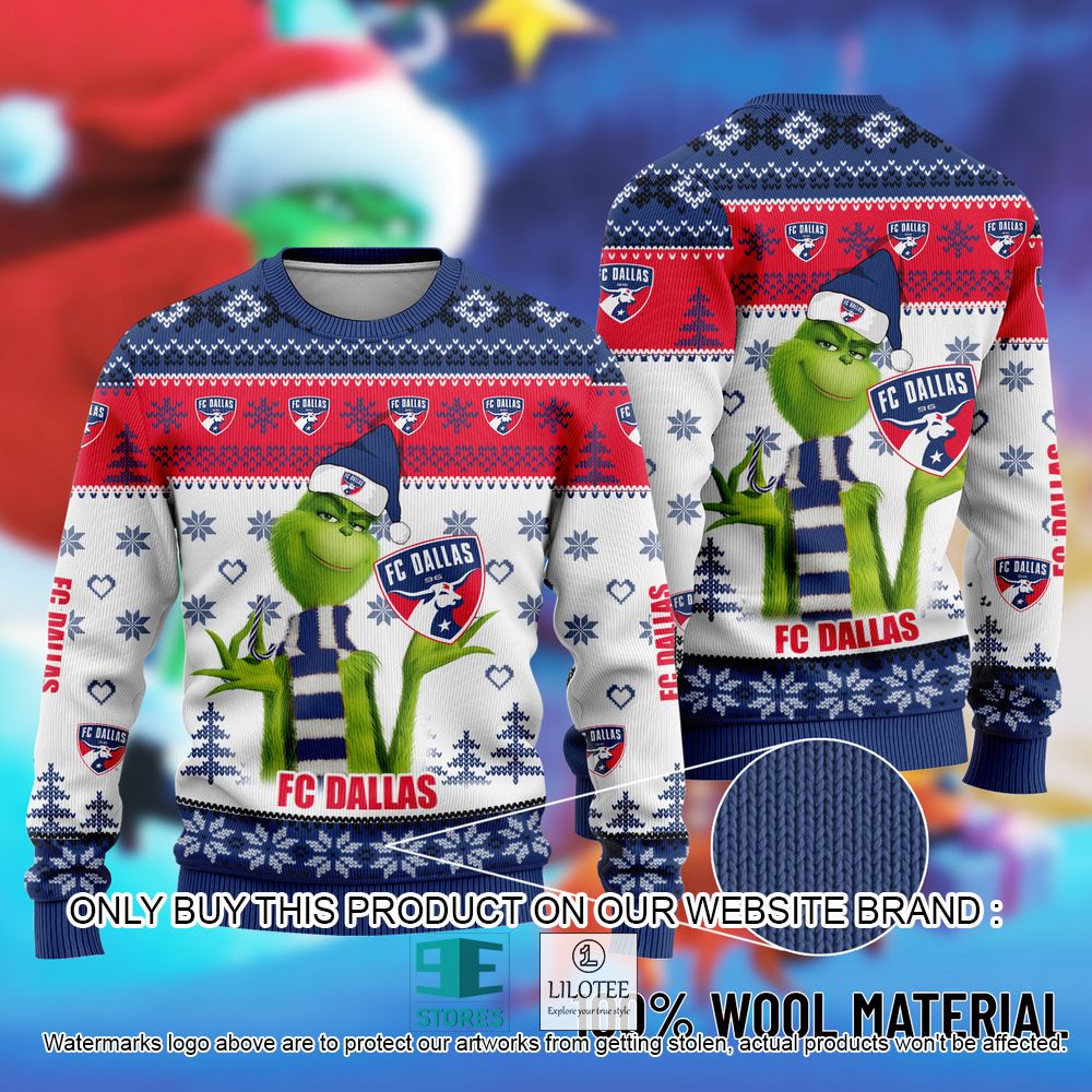 FC Dallas The Grinch Christmas Ugly Sweater - LIMITED EDITION 10