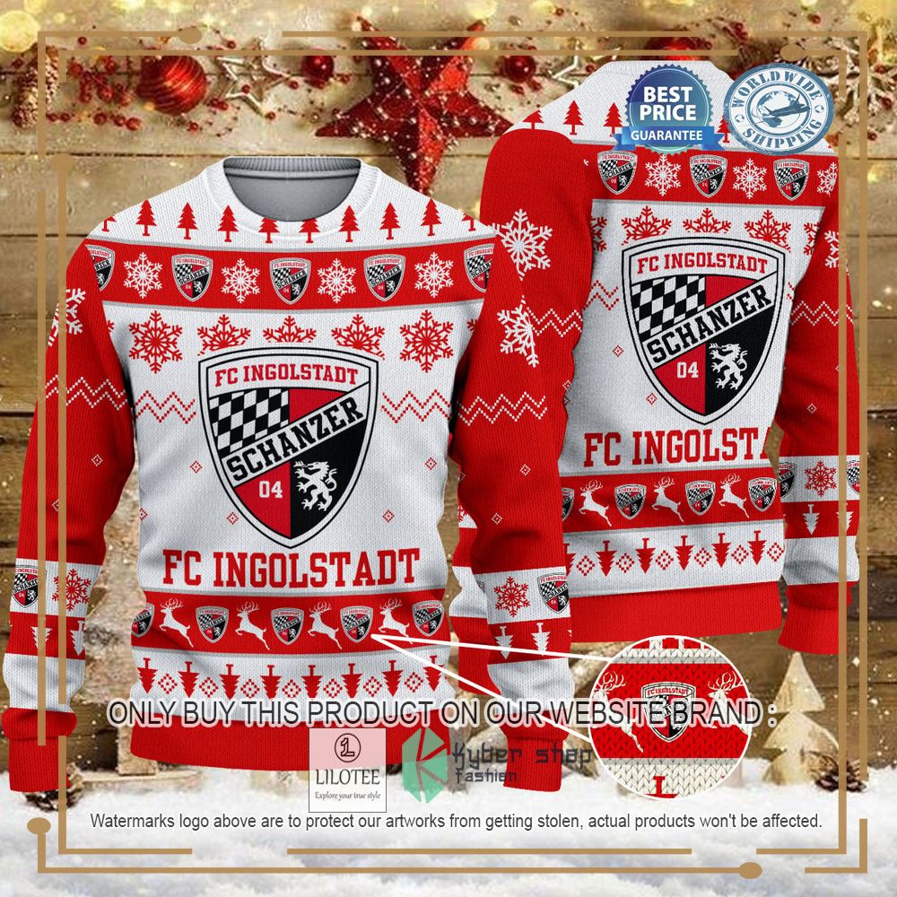 FC Ingolstadt white red Ugly Christmas Sweater - LIMITED EDITION 6