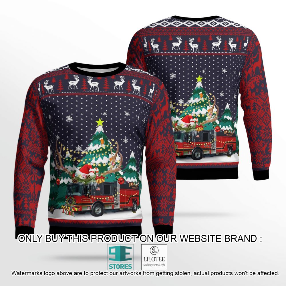 Fern Creek Fire Department Red Christmas Wool Sweater - LIMITED EDITION 12