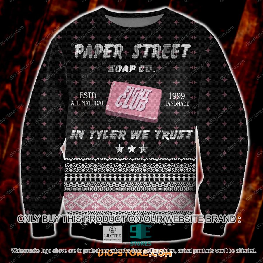 Fight Club Paper Street Soap Co. Ugly Christmas Sweater, Sweatshirt 16