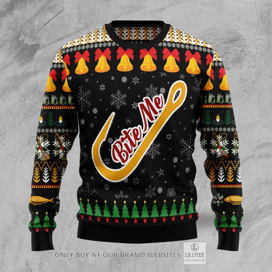 Fishing Bite Me Ugly Christmas Sweater - LIMITED EDITION 30