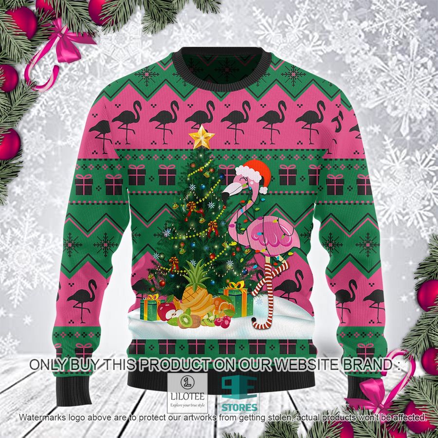 Flamingo Christmas Tree Ugly Christmas Sweater - LIMITED EDITION 3