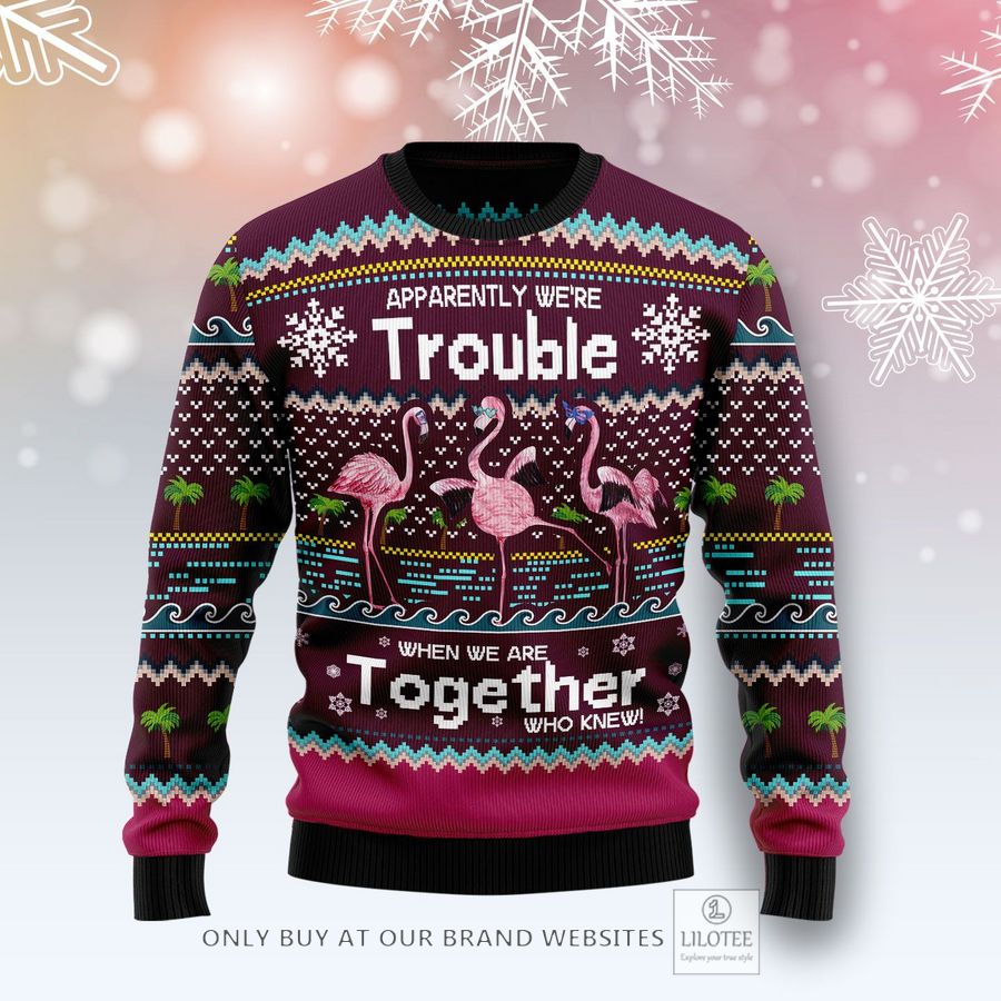 Flamingo Troubl Ugly Christmas Sweater - LIMITED EDITION 30