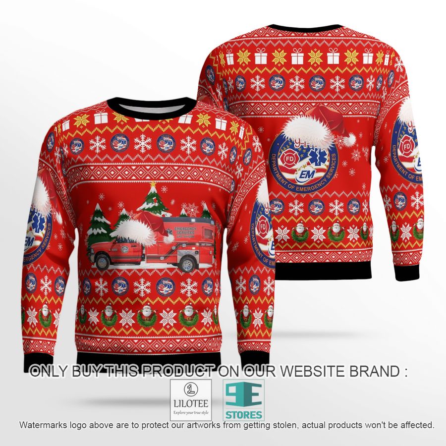 Florida Bay County EMS Christmas Sweater - LIMITED EDITION 19