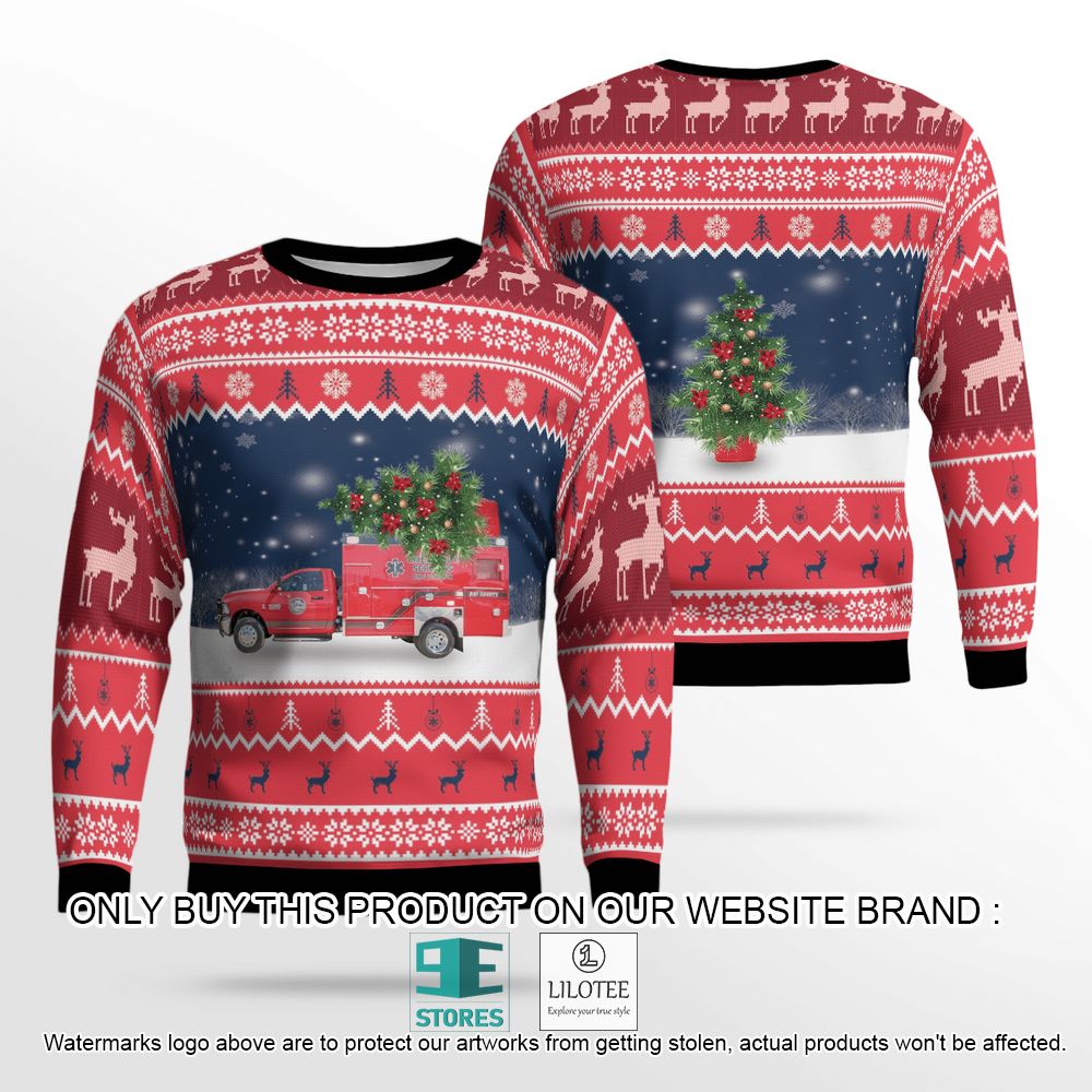 Florida Bay County EMS Christmas Wool Sweater - LIMITED EDITION 12