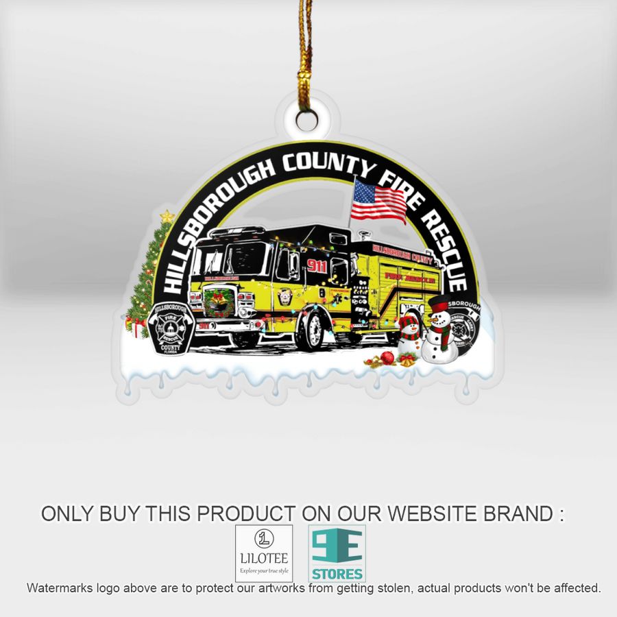 Florida Hillsborough County Fire Department Christmas Ornament - LIMITED EDITIONs 12