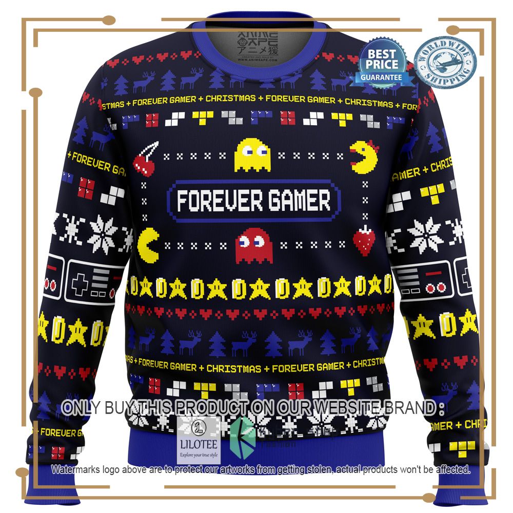 Forever Gamer Christmas Pac-Man Ugly Christmas Sweater - LIMITED EDITION 6