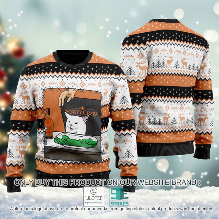 Forty Creek Whisky Cat Meme Ugly Christmas Sweater - LIMITED EDITION 9