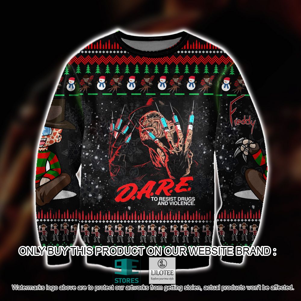 Freddy Krueger D.A.R.E Ugly Christmas Sweater - LIMITED EDITION 10