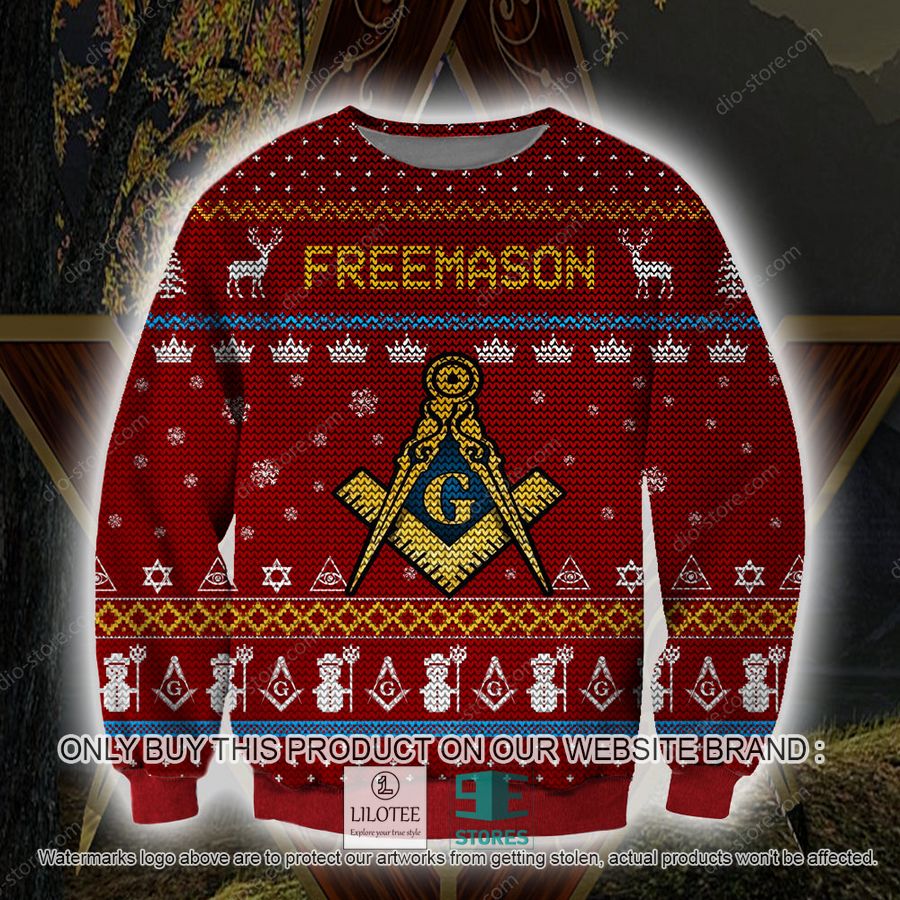 Freemason Red Knitted Wool Sweater - LIMITED EDITION 8