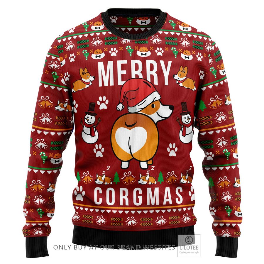 Funny Corgi Merry X Mas Ugly Christmas Sweater - LIMITED EDITION 25