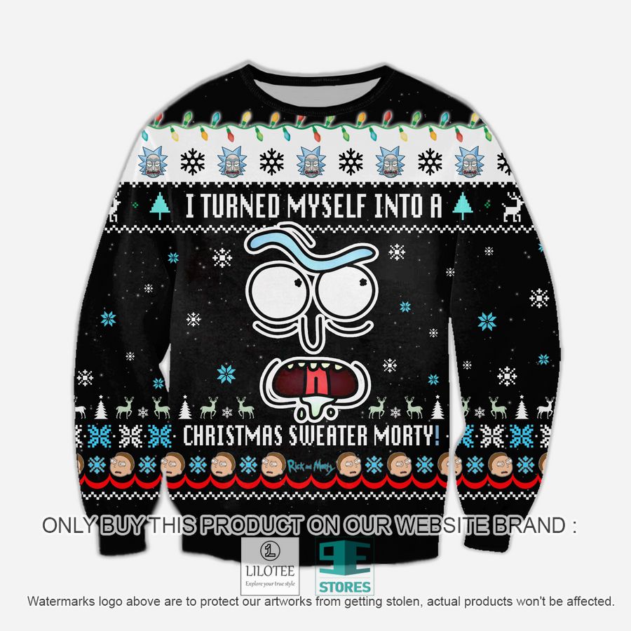 Funny Rick I Turned Myself Into A Christmas Sweater - LIMITED EDITION Morty Knitted Wool Sweater - LIMITED EDITION 9