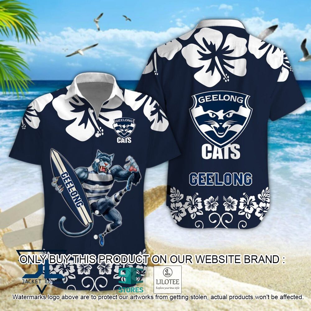 Geelong Football Club Mascot Hawaiian Shirt, Short - LIMITED EDITION 5