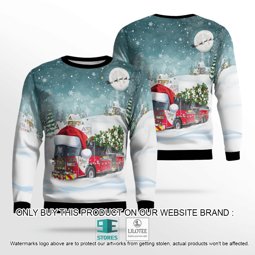 Georgia Gwinnett County Fire and Emergency Services Christmas Wool Sweater - LIMITED EDITION 13