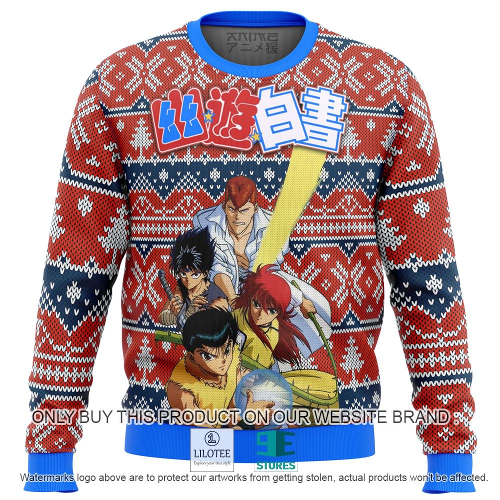 Ghost Fighter Yu Yu Hakusho Alt Anime Ugly Christmas Sweater - LIMITED EDITION 20