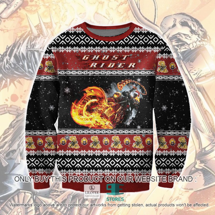 Ghost Rider Ugly Christmas Sweater, Sweatshirt 9