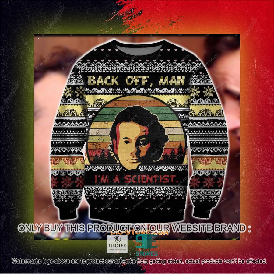Ghostbusters Back Off Man I'm a Scientist Ugly Christmas Sweater, Sweatshirt 3 Ghostbusters Back Off Man I'm a Scientist Ugly Christmas Sweater, Sweatshirt - Image 3