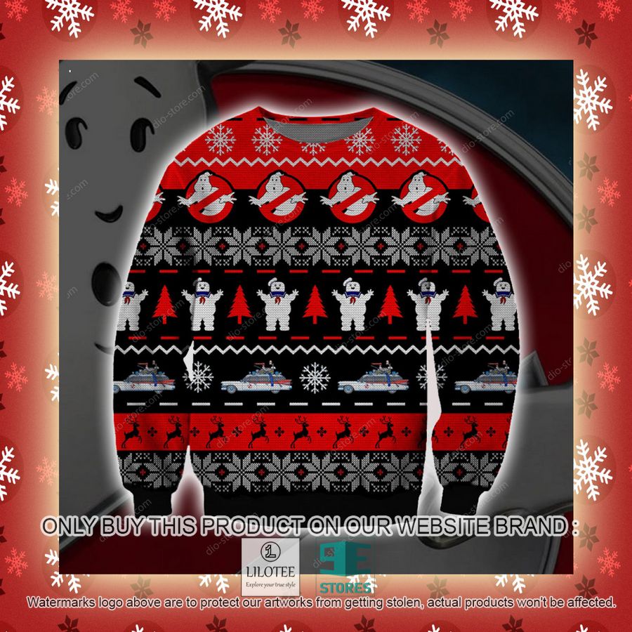 Ghostbusters Black Red Knitted Wool Sweater - LIMITED EDITION 3 Ghostbusters Black Red Knitted Wool Sweater - LIMITED EDITION - Image 3