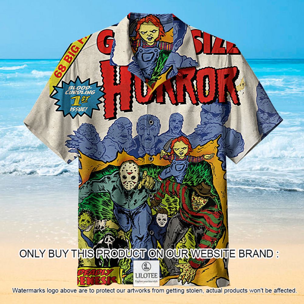Giant Size Horror Halloween Blood Curdling 1st Issue Movie Short Sleeve Hawaiian Shirt - LIMITED EDITION 11