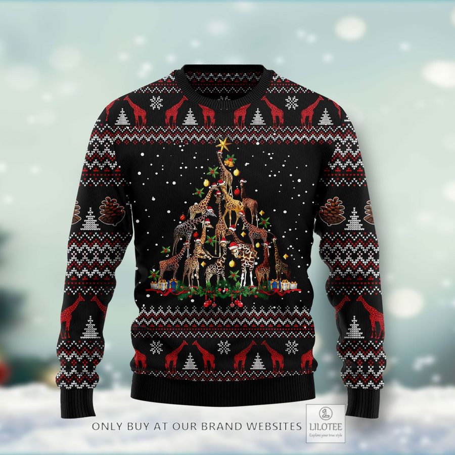 Giraffe Christmas Tree Ugly Christmas Sweater - LIMITED EDITION 37